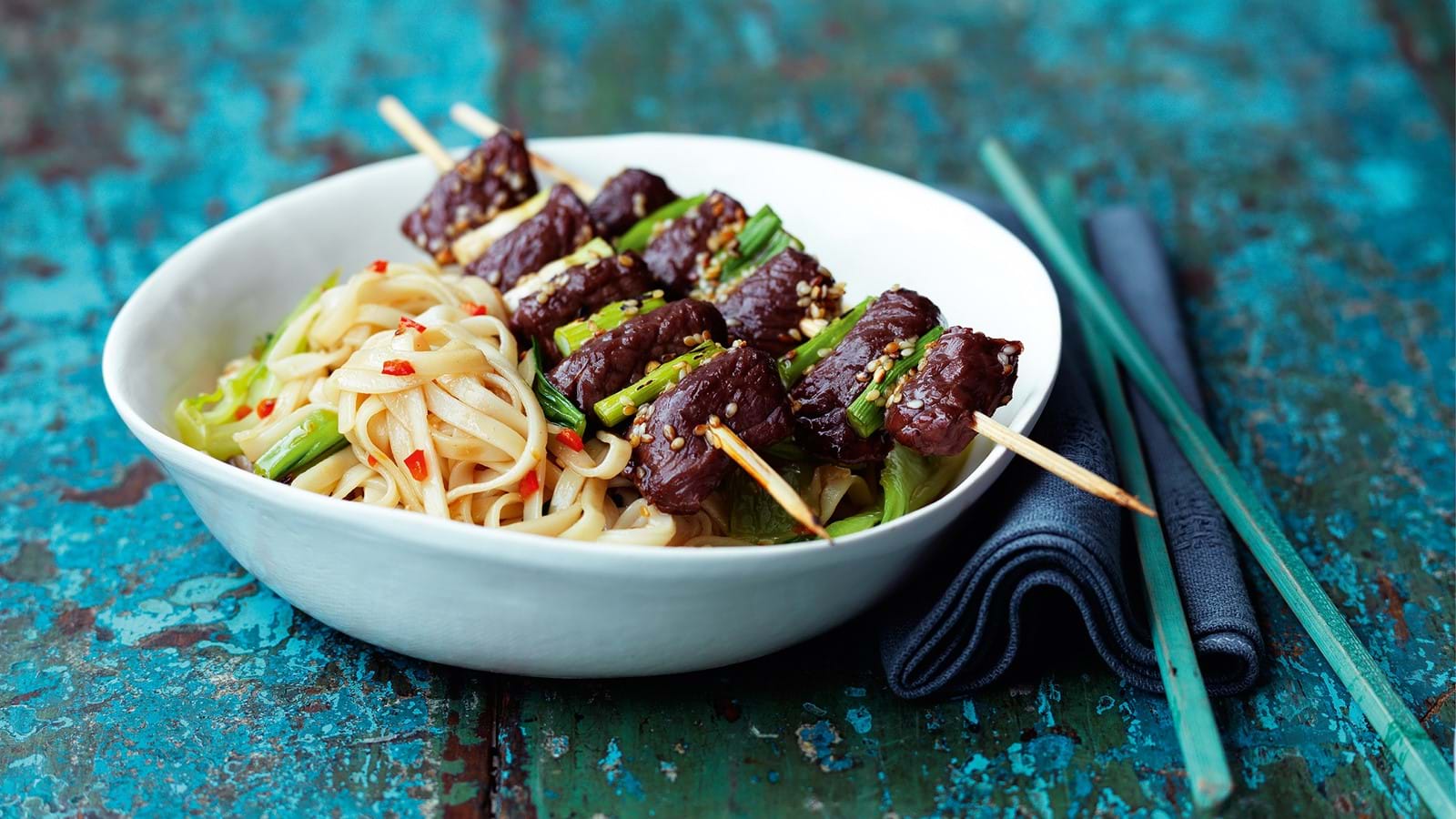 Beef Yakitori with Udon Noodles | Recipe | Simply Beef & Lamb