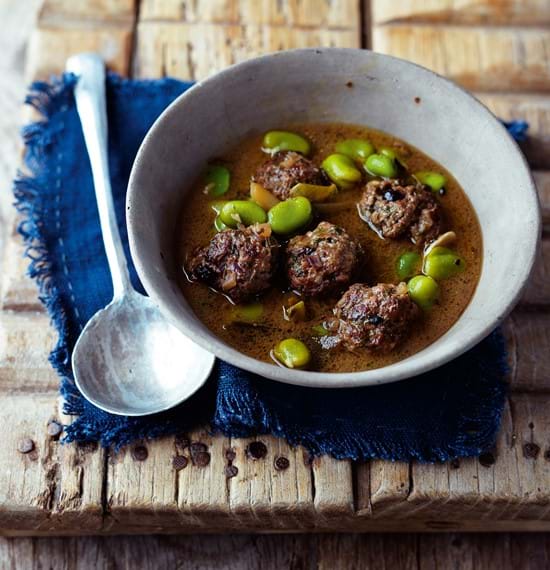 Meatballs with Broad Beans and Lemons
