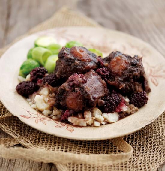 Oxtail with Blackberries,Thyme and Balsamic Vinegar