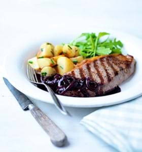 Steaks with Red Wine Sauce