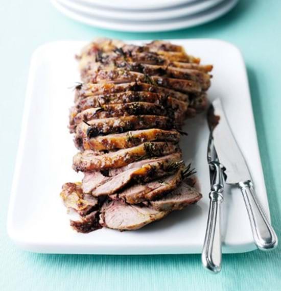 Anchovy and Mustard Glazed Leg of Lamb