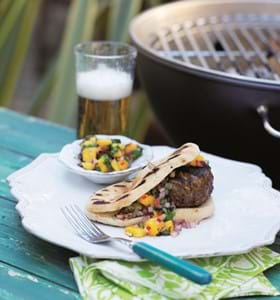 Asian Spiced Burgers with Mango Salsa