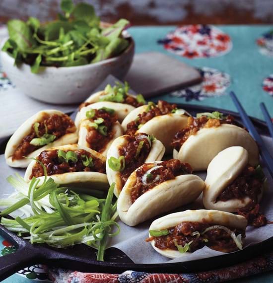 Bao Buns with Korean Pulled Brisket