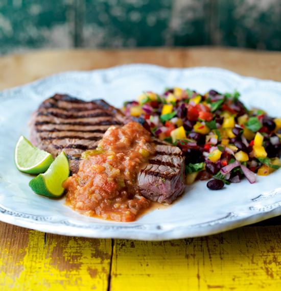 Beef Steaks with Lime, Tomatoes and Anchovies