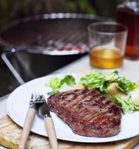 BBQ Whiskey and Soy Steaks