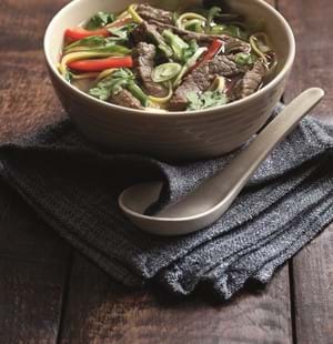 Beef and Red Pepper Noodle Broth