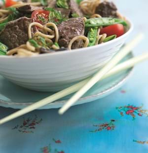 Beef and Sugar Snap Noodles