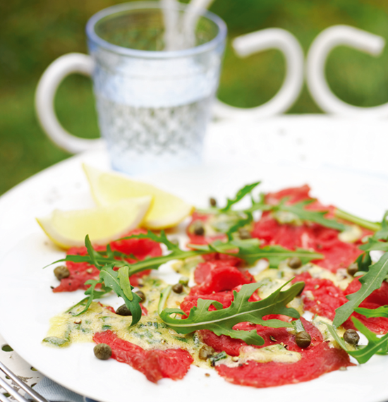 Beef Carpaccio with Mustard Dressing