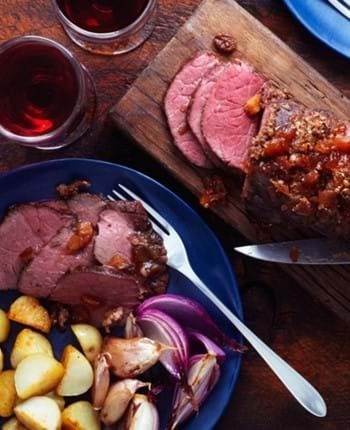 Beef Mini Roast with a Chutney and Coriander Glaze