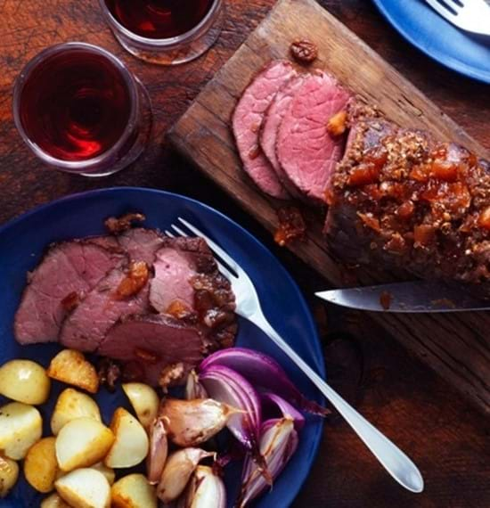 Beef Mini Roast with a Chutney and Coriander Glaze