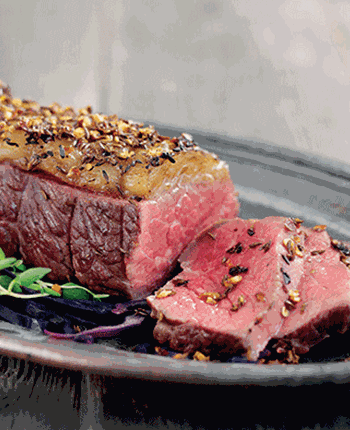 Beef Mini Roast with Caraway Seed and Garlic Crust