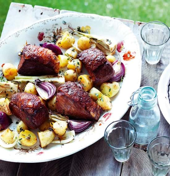 Beef Mini Roast with Summer Vegetables