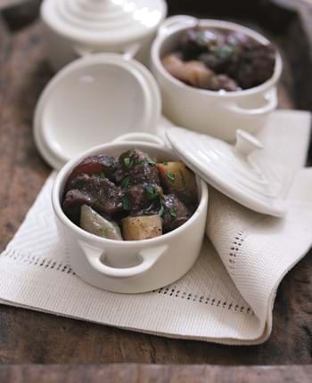 Beef Stew with Red Wine,Plums and Celeriac