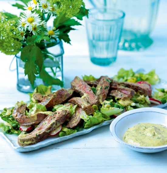 Coronation Steak,Radish and Pea Salad Coronation Steak,Radish and Pea Salad