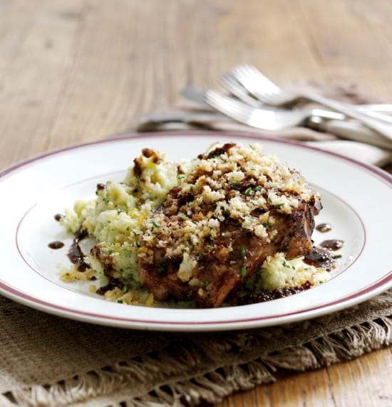 Crumbed Lamb Chops with Crushed Seasonal Vegetables Crumbed Lamb Chops with Crushed Seasonal Vegetables