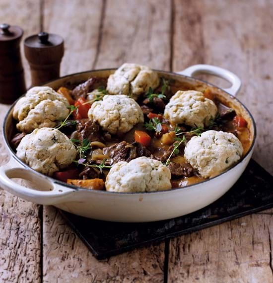 Easy Beef Casserole with Herb Dumplings