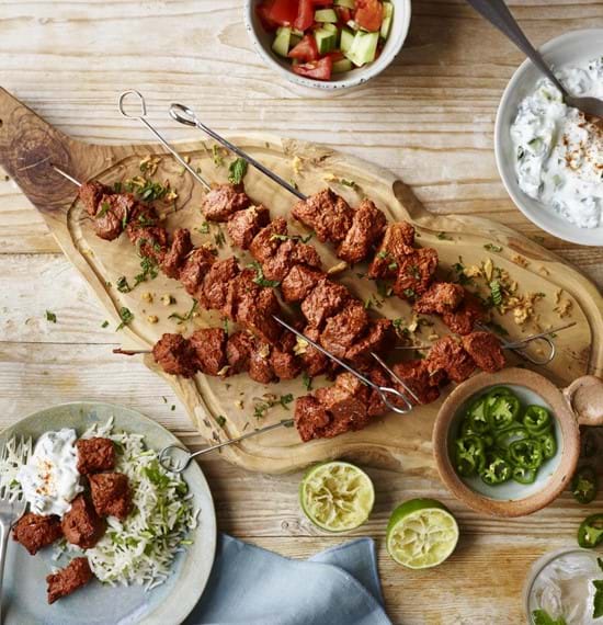 Easy Tandoori Lamb Skewers with Mint Sauce Easy Tandoori Lamb Skewers with Mint Sauce