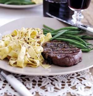 Fillet Steaks with Anchovy and Rosemary Butter