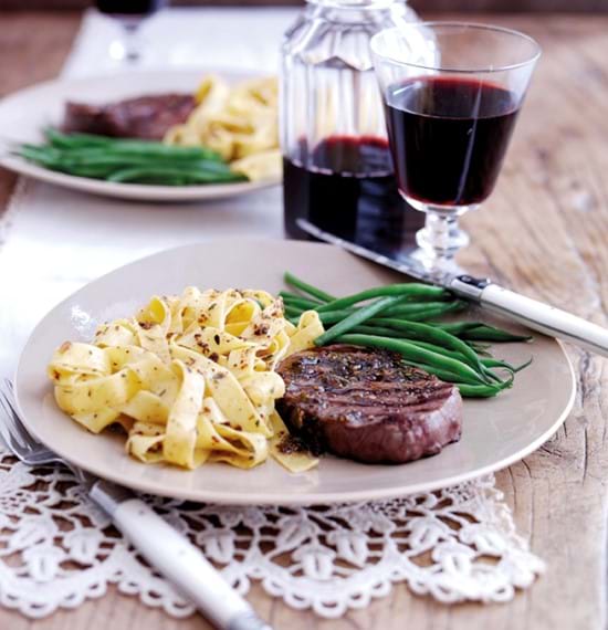 Fillet Steaks with Anchovy and Rosemary Butter Sauce