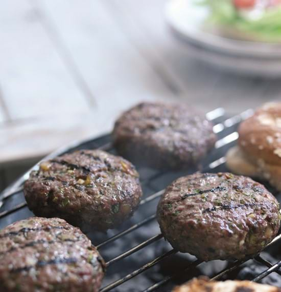 Herby Beefburgers with Mango Chutney