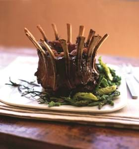 Herby Crown Roast Lamb with Seasonal Spring Vegetables in a  Mint Butter