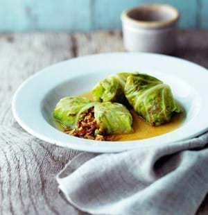 Keema Stuffed Cabbage
