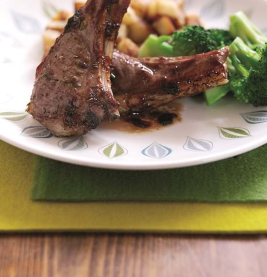 Lamb Chops with Rosemary and Damson Glaze