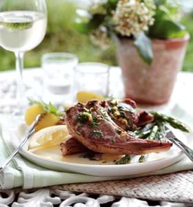 Lamb Cutlets with Lemon & Chive Butter