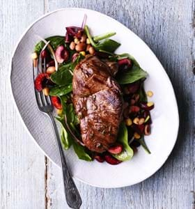 Lamb Leg Steaks in a Herb Marinade