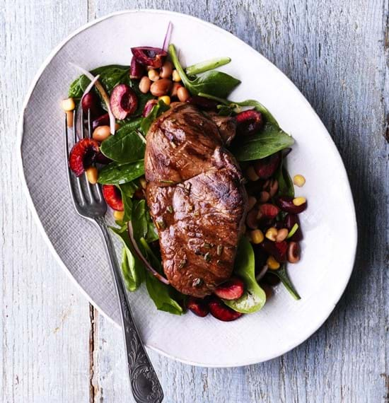 Lamb Leg Steaks in a Herb Marinade