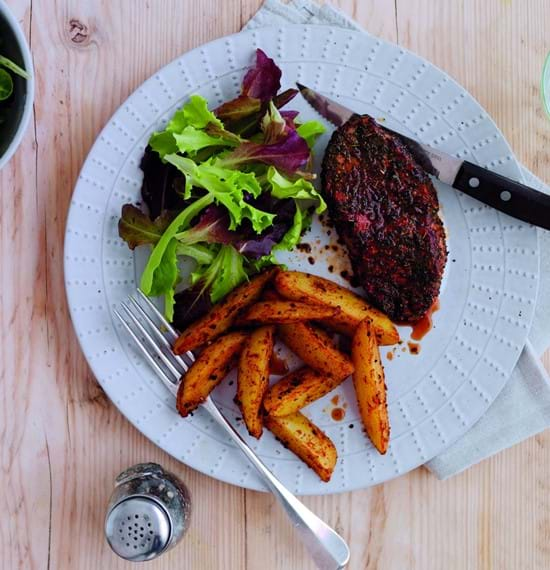 Lamb Leg Steaks with a Herb and Paprika Rub