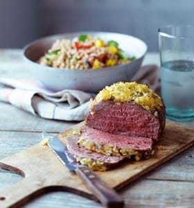 Lamb Mini Roast with Pineapple and Ginger Glaze