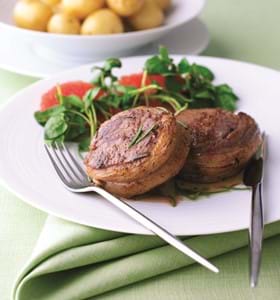 Lamb Noisettes with Lemon and Rosemary Jus