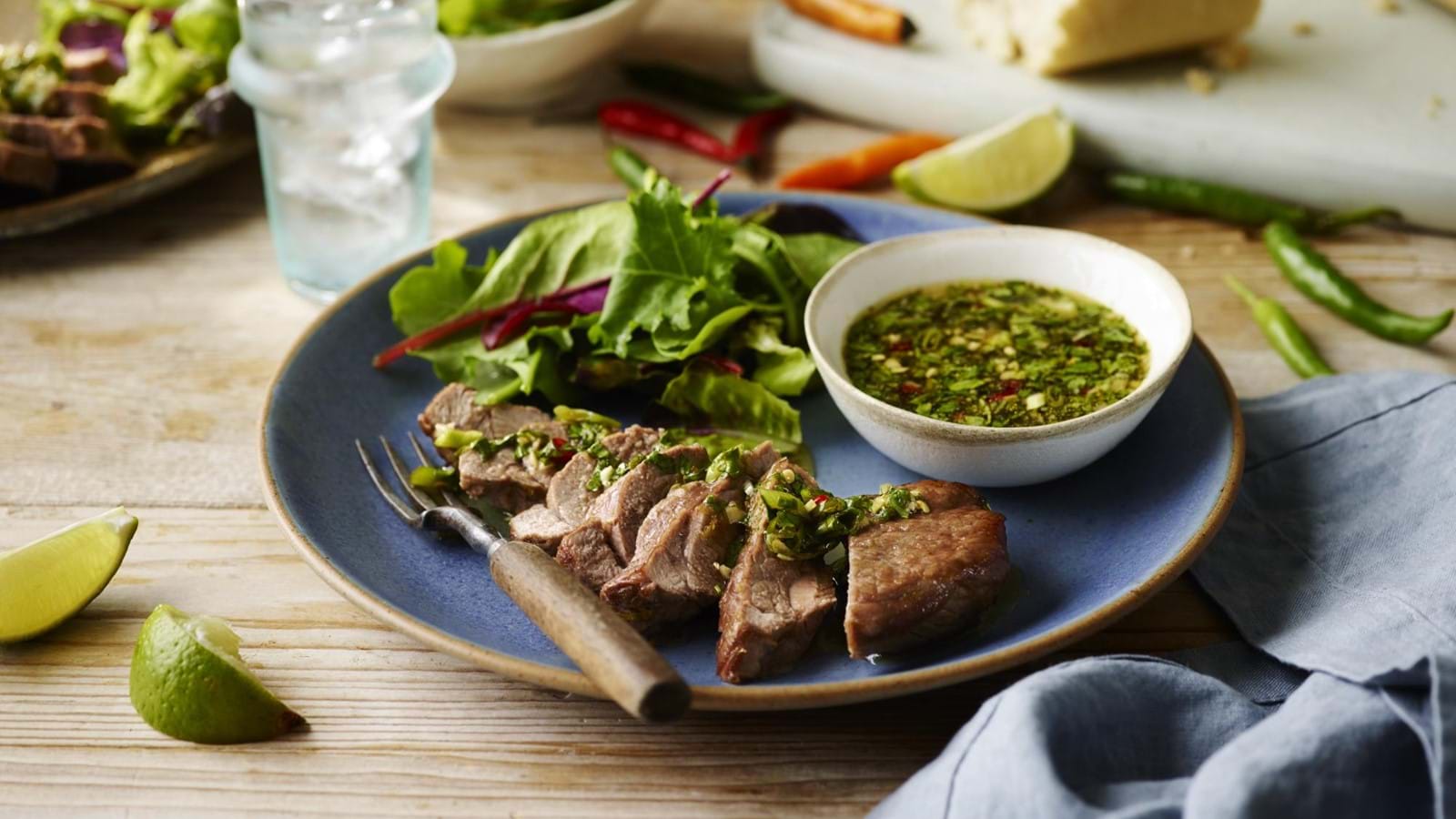 Lamb Steak with Thai Green Dipping Sauce | Recipe | Simply Beef & Lamb