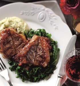Lamb Valentine steaks with Orange and Redcurrant Sauce