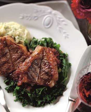 Lamb Valentine steaks with Orange and Redcurrant Sauce