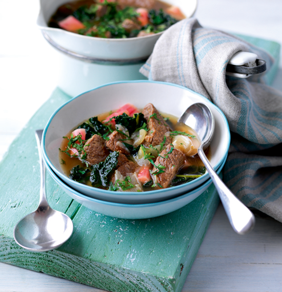 Light Lamb Stew with Rhubarb