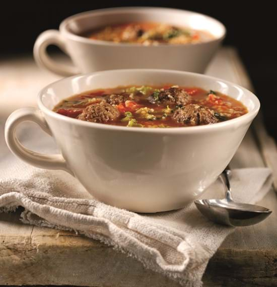 Meat Feast Soup with Couscous