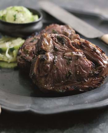 Minted Lamb Chops with Cucumber Relish