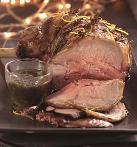 Roast Lamb with Mint Sauce