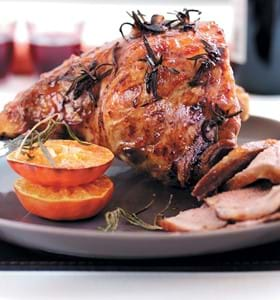 Roast Lamb with Orange and Rosemary