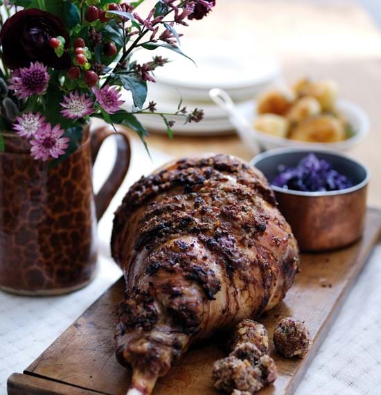 Roast Leg of Lamb with Date and Herb Stuffing Roast Leg of Lamb with Date and Herb Stuffing