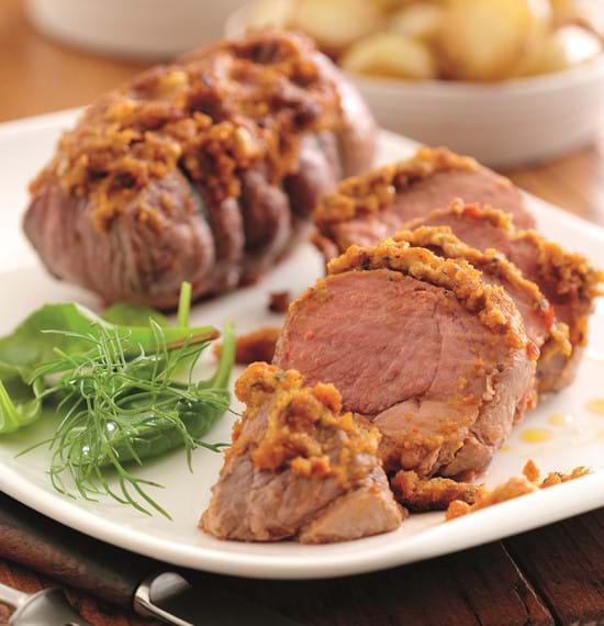 Roast Mini Lamb Joints with Red Pesto