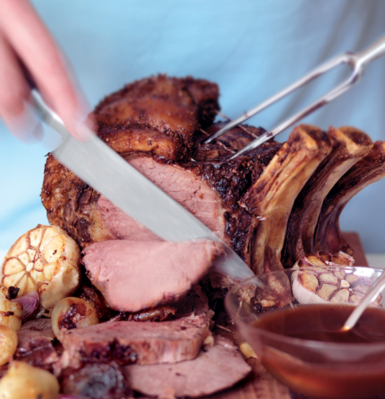 Roast Rib of Beef with Coriander Seeds and Thyme