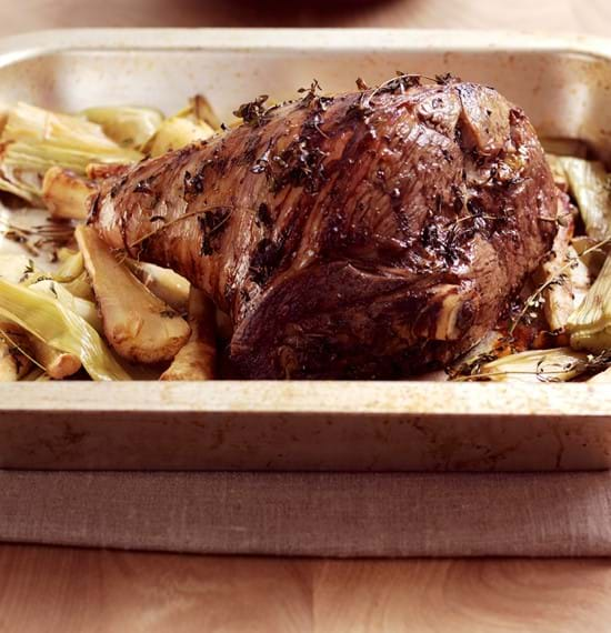 Roast Whole Shoulder of Lamb with Lemon Thyme