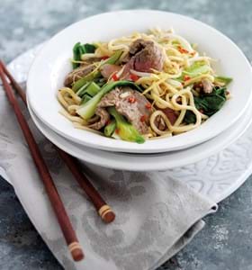 Sizzling Beef with Pak Choi Noodles