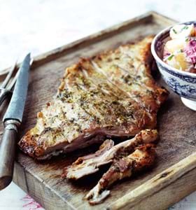 Slow Cooked Lamb Breast with Dill and Lemon