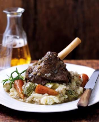 Slow Cooked Lamb Shanks with Pearl Barley