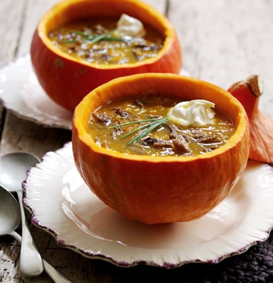 Spiced Beef Pumpkin and Carrot Soup