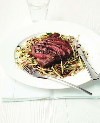 Spiced Lamb with Spiralised Parsnip and Freekeh Salad
